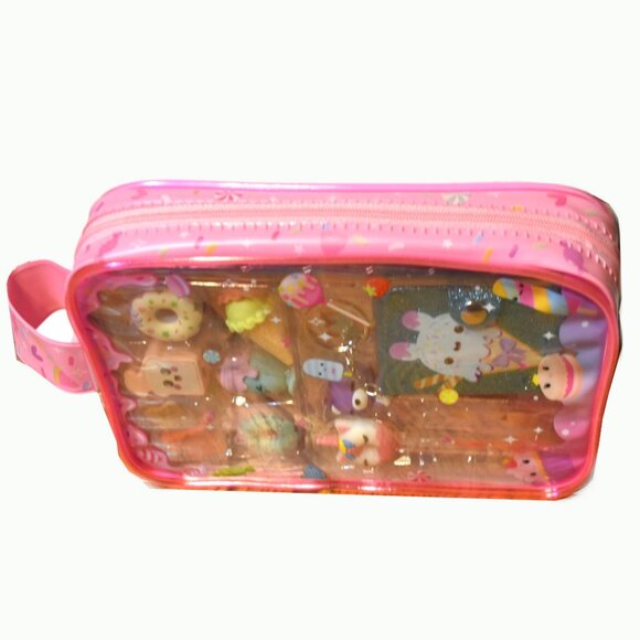 Kids Cute Essentials Stationery Set in Case - Erasers Notebook & More NWT - Picture 6 of 6